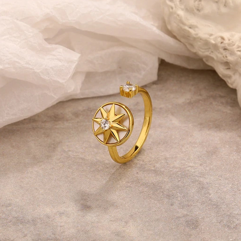 Eight-pointed Star Whirling Ring