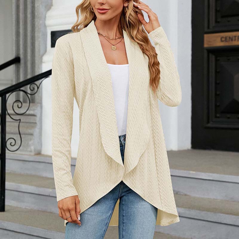 Long Sleeve Solid Color Cardigan