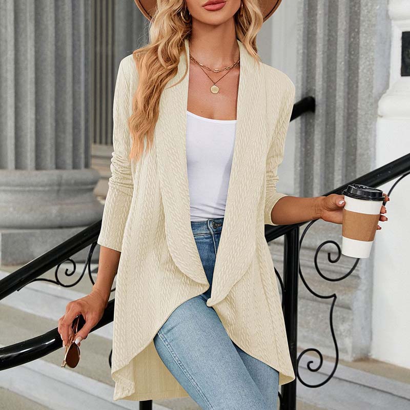 Long Sleeve Solid Color Cardigan
