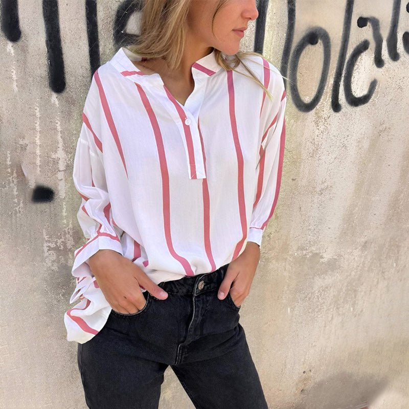 Women's Striped Contrast Top