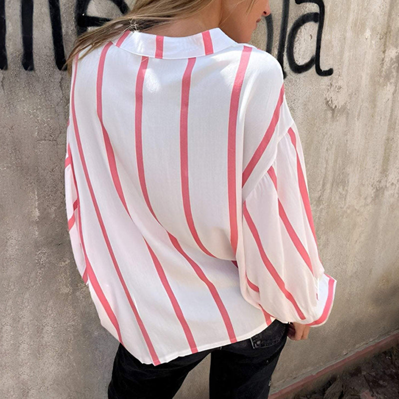 Women's Striped Contrast Top