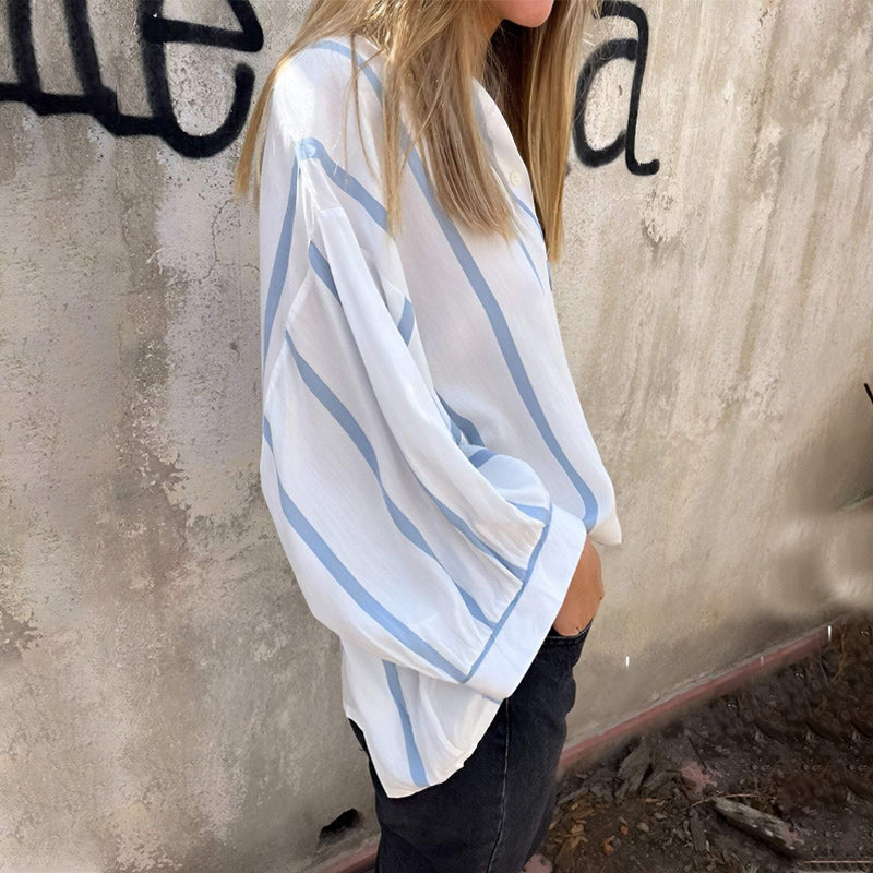 Women's Striped Contrast Top