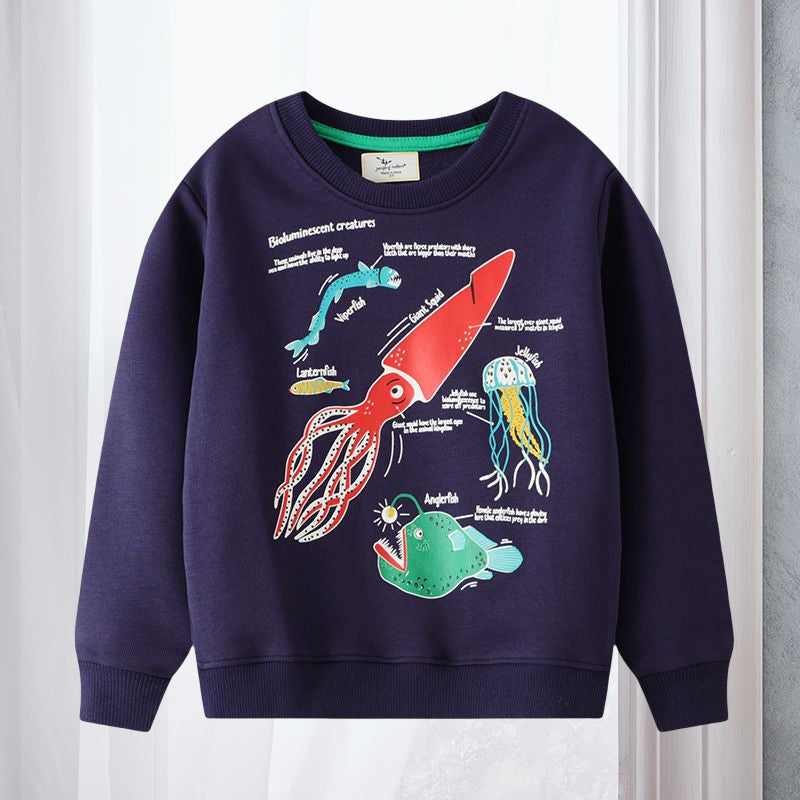 Luminous Round Neck Pullover Children's Sweatshirt