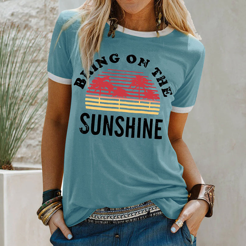 Coconut Tree Print T-shirt
