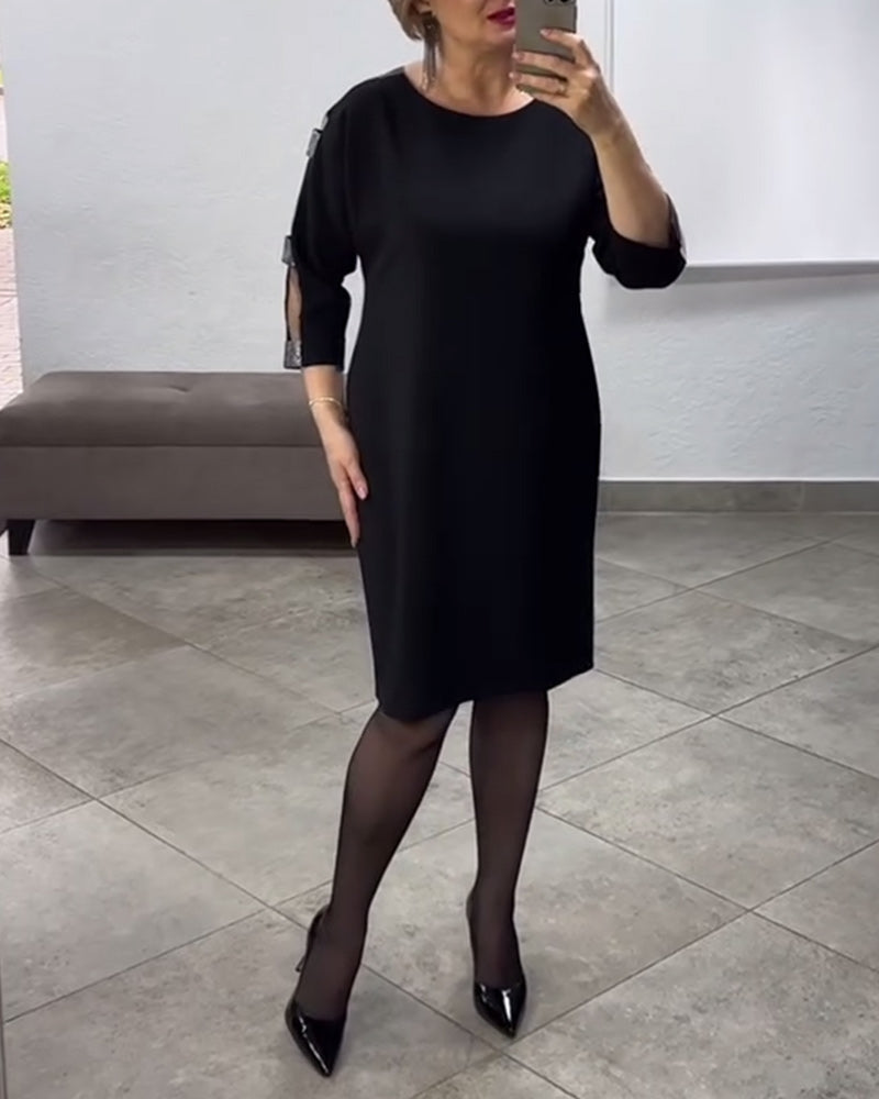 Casual Fashion Splicing Mesh Dress