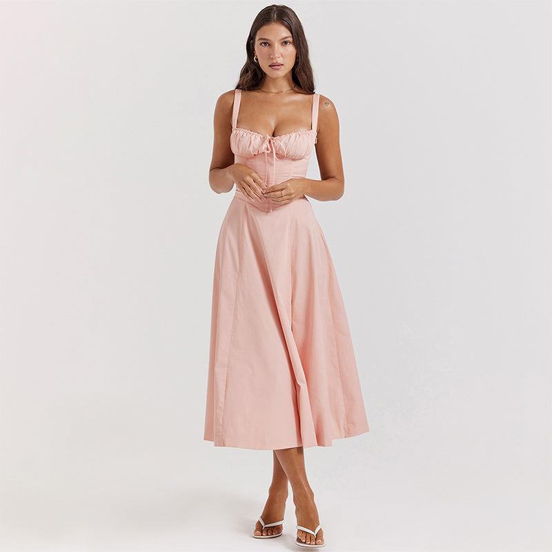 Low-cut Back Strappy Dress
