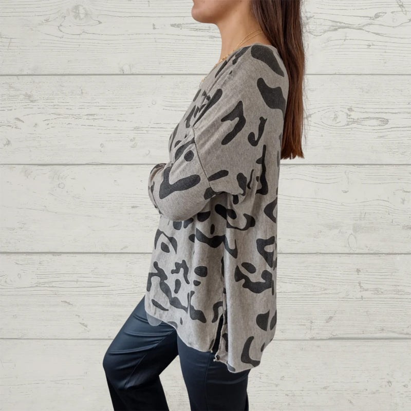 Italian Animal Print Sweater