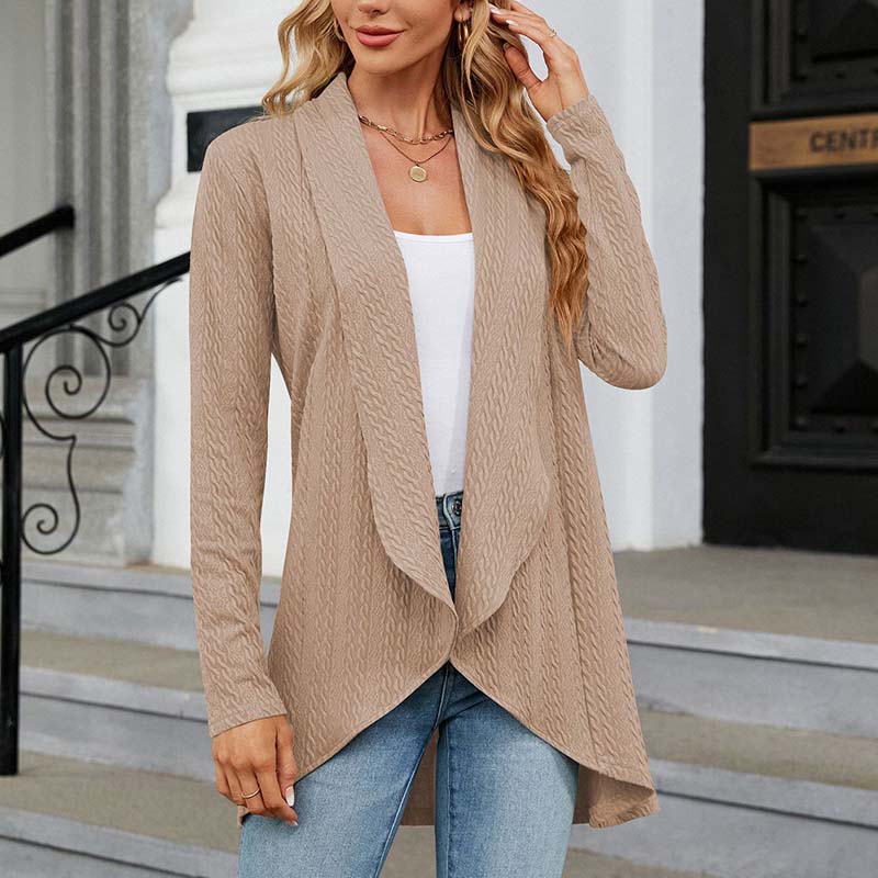 Long Sleeve Solid Color Cardigan