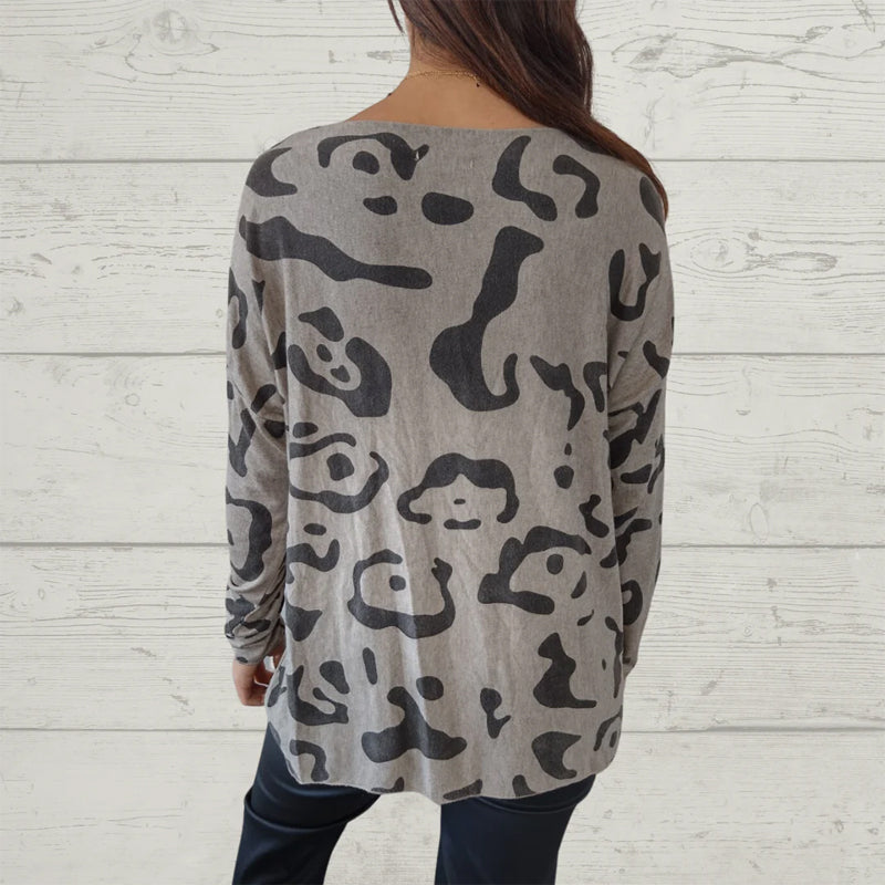 Italian Animal Print Sweater