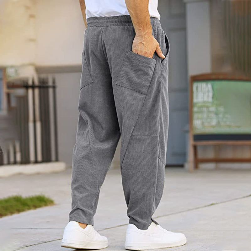 Corduroy Drawstring Harem Pants