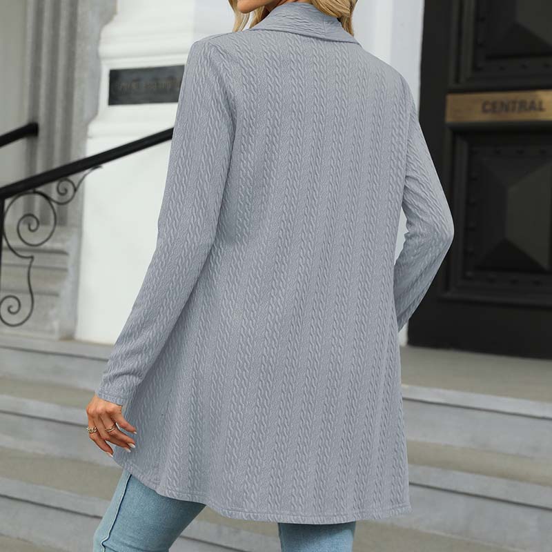 Long Sleeve Solid Color Cardigan