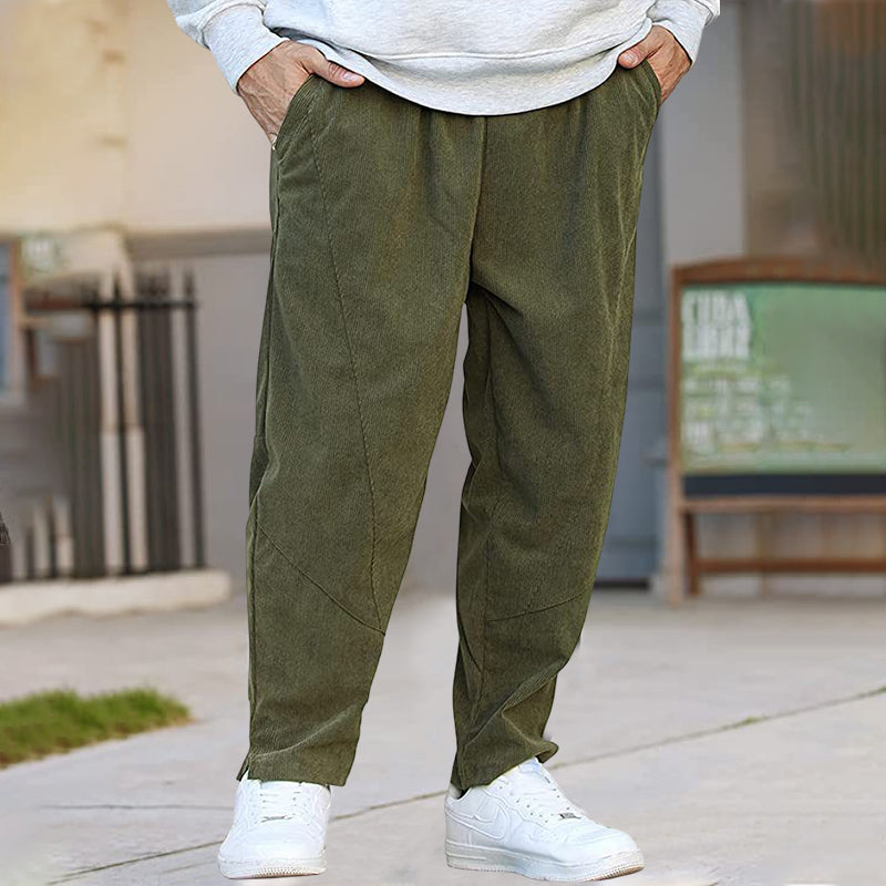 Corduroy Drawstring Harem Pants