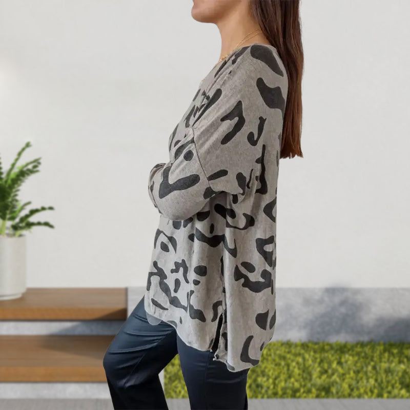 Italian Animal Print Sweater