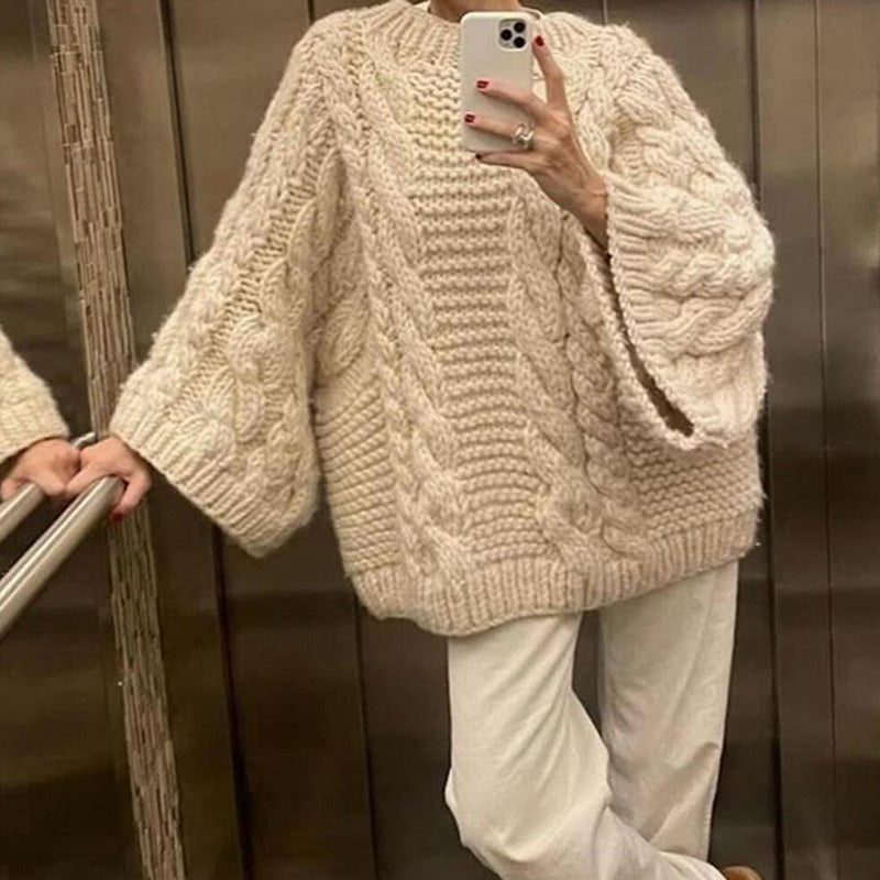 Loose Flared Sleeve Knit Sweater