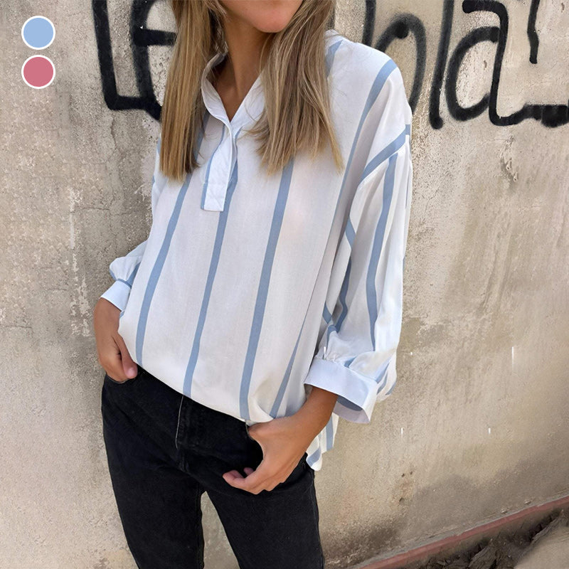Women's Striped Contrast Top