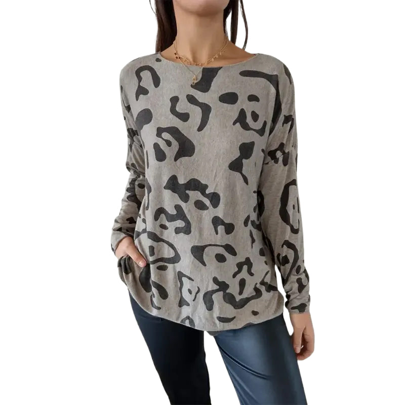 Italian Animal Print Sweater