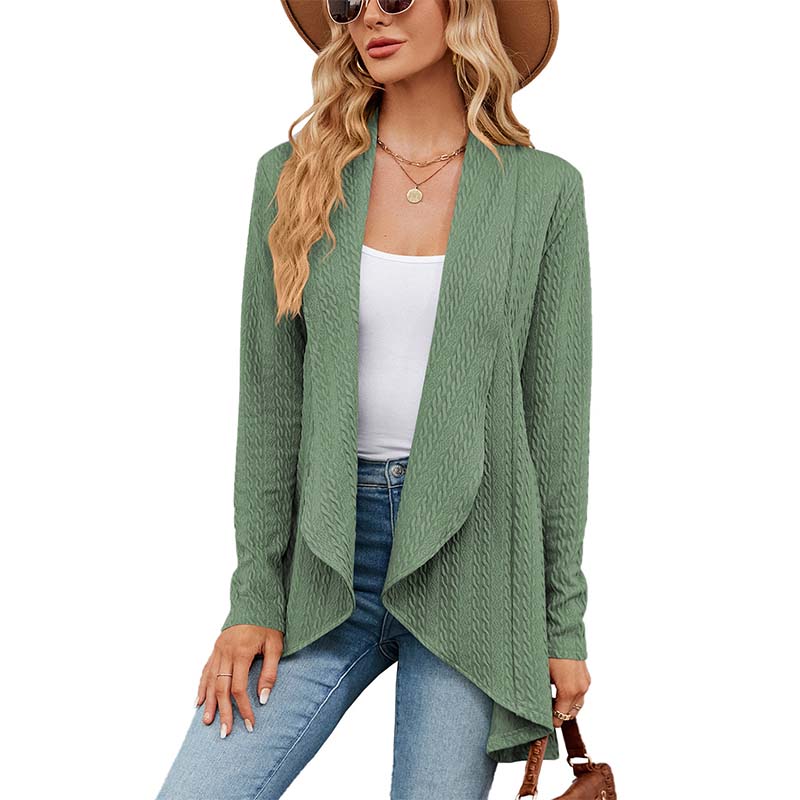 Long Sleeve Solid Color Cardigan
