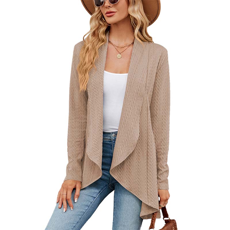 Long Sleeve Solid Color Cardigan