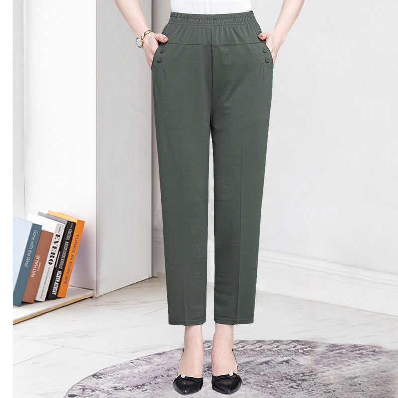 High Waist Cropped Trousers
