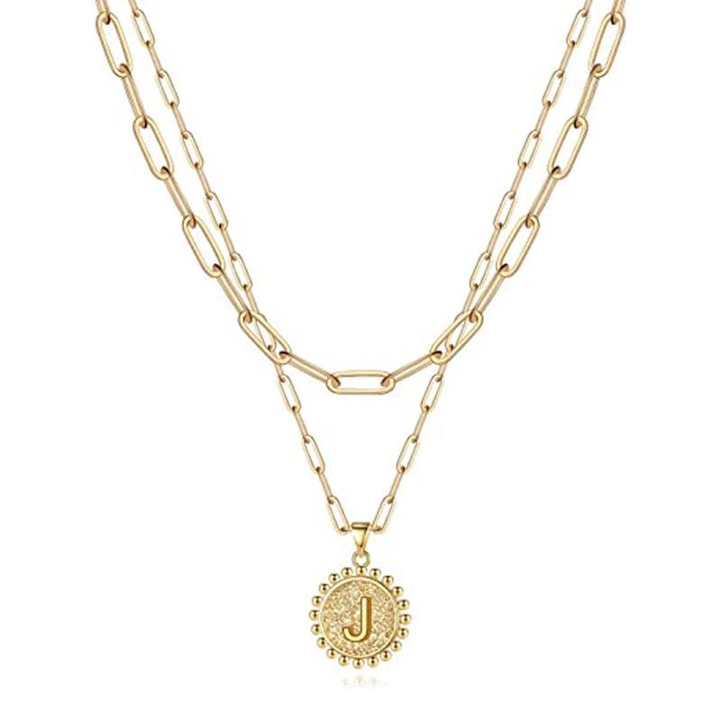 Gold Initial Necklaces for Women