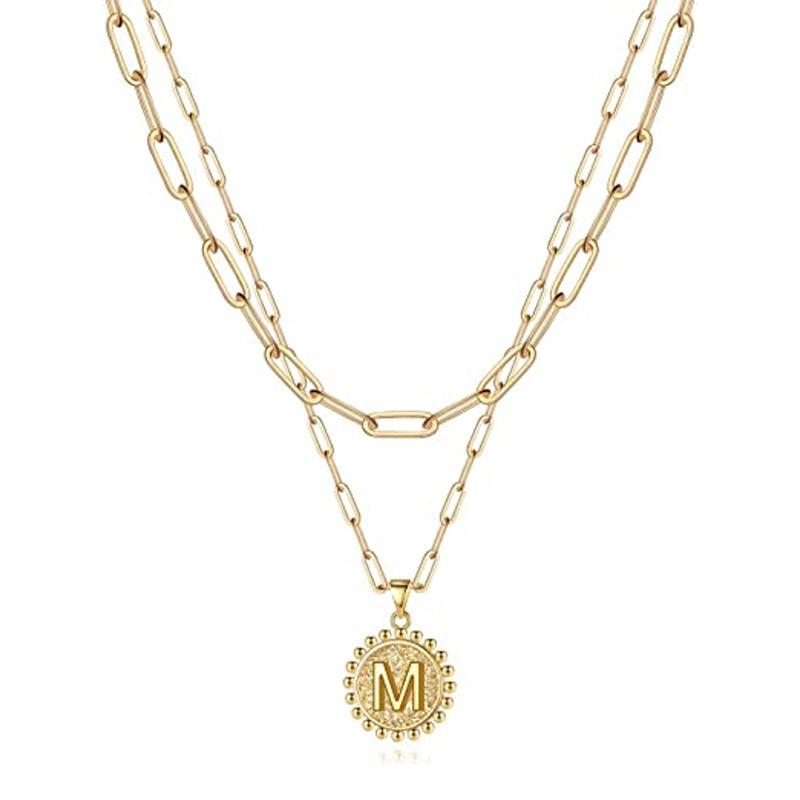 Gold Initial Necklaces for Women