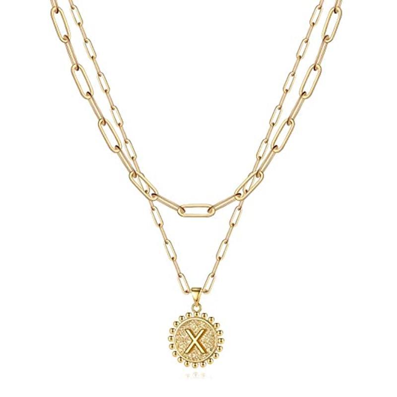 Gold Initial Necklaces for Women