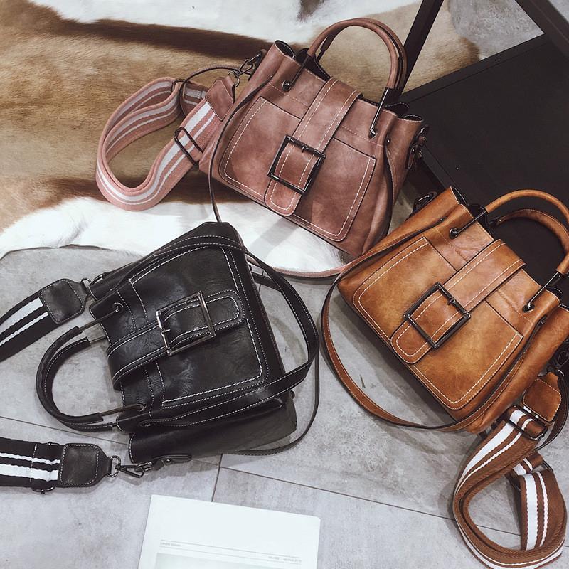 new Korean archaistic bucket bag