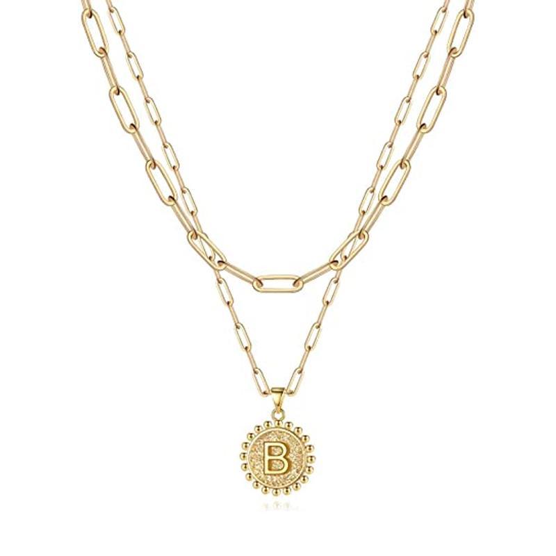 Gold Initial Necklaces for Women