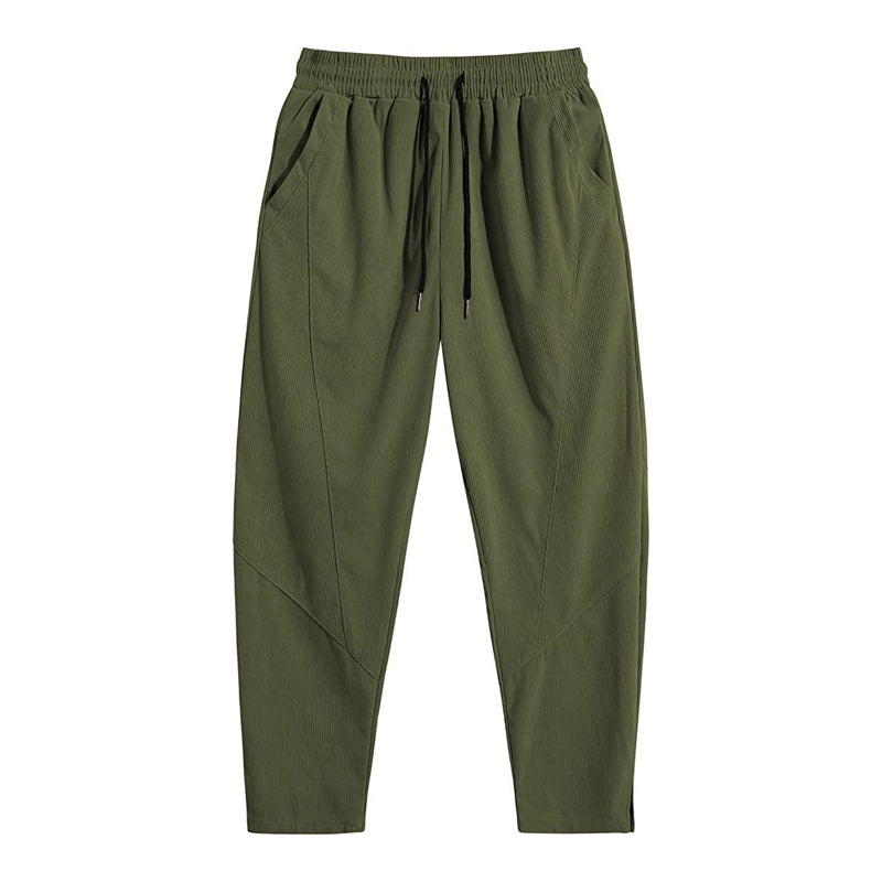 Corduroy Drawstring Harem Pants