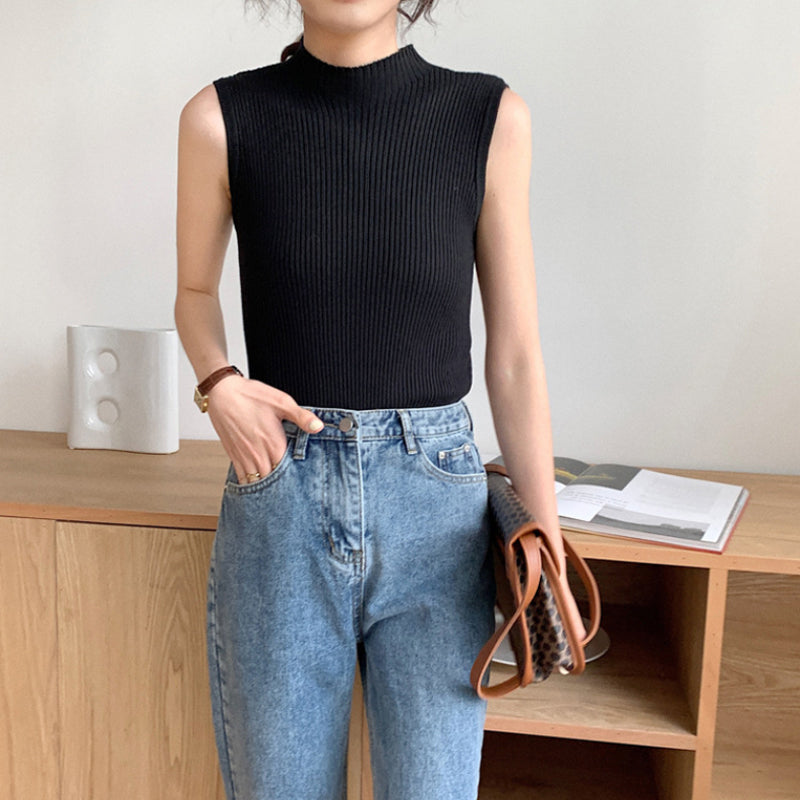 Sleeveless Knit Tank Top