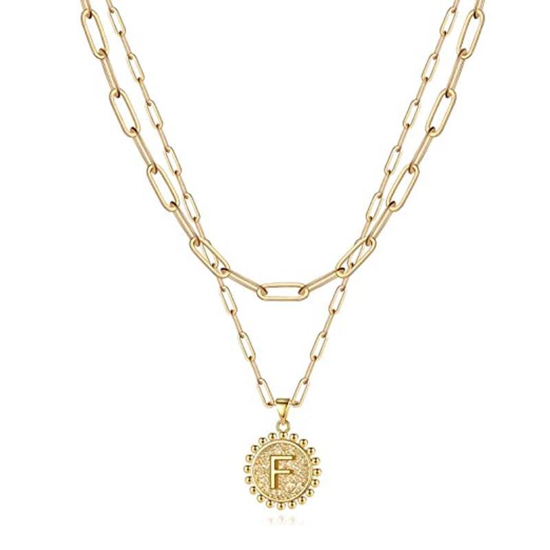 Gold Initial Necklaces for Women